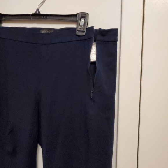 Banana Republic bistretch navy blue pants size 8 ankle length - Picture 4 of 5